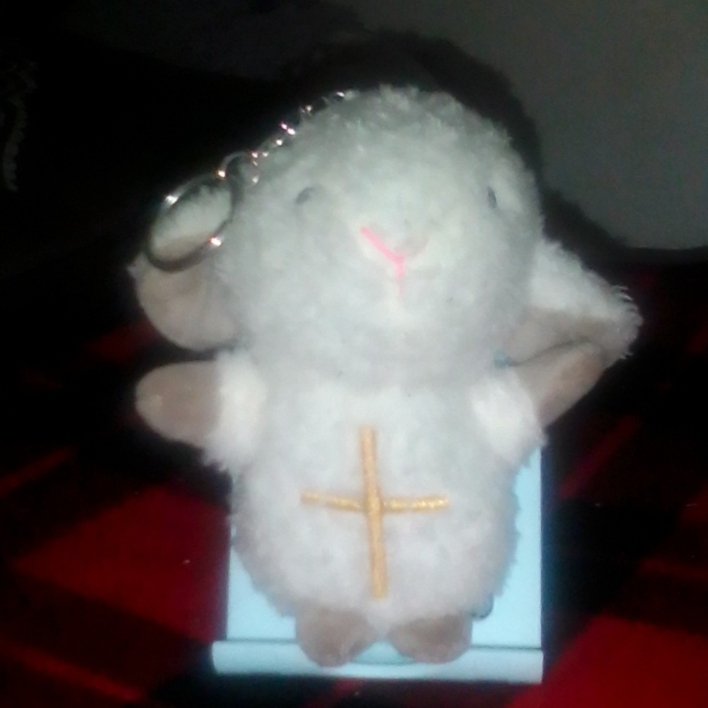Plush Lamb Keychain